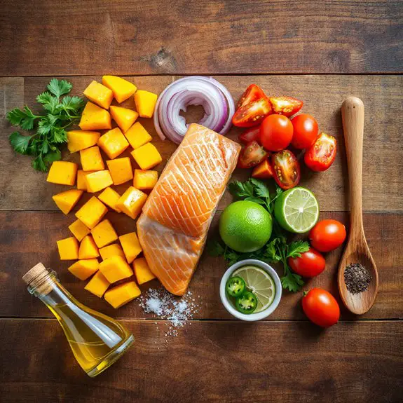 grilled salmon with mango salsa