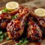 grilled savory chicken legs