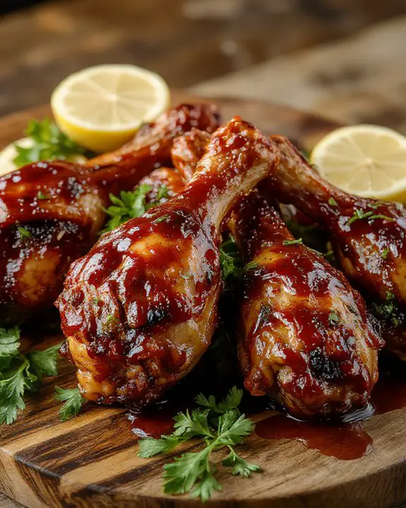 grilled savory chicken legs