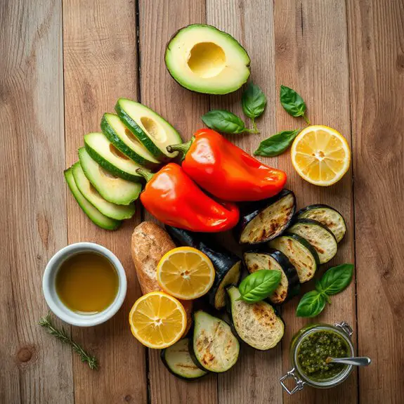 grilled vegetable sandwich delight