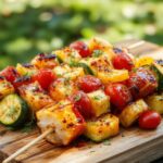 grilled vegetables on skewers