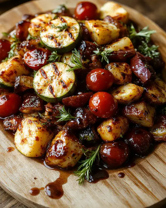 grilled vegetables with balsamic glaze