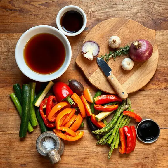 grilled vegetables with balsamic glaze