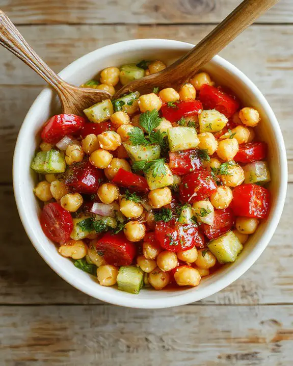 herb infused chickpea salad