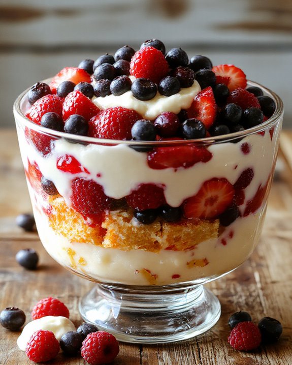 layered patriotic dessert trifle