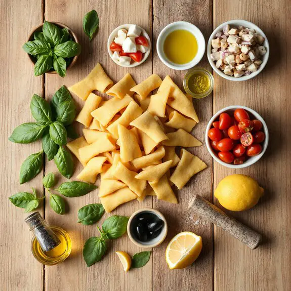 lemon basil pasta salad