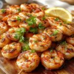 lemon garlic shrimp skewers