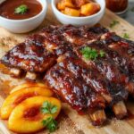 peach glazed bbq ribs recipe