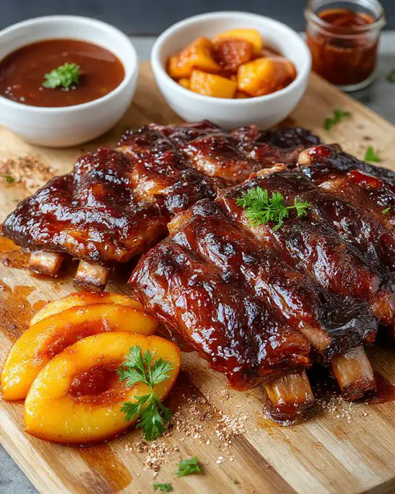 peach glazed bbq ribs recipe
