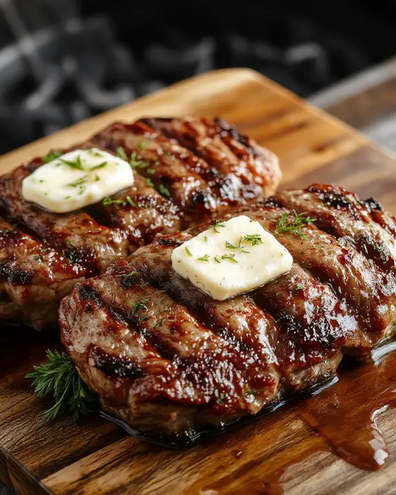 ranch butter topping steak