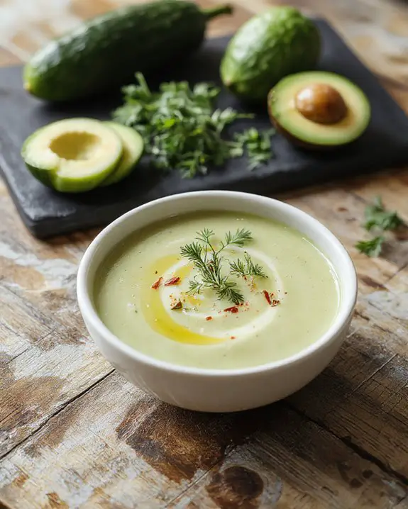 refreshing avocado cucumber soup