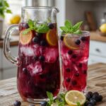 refreshing blueberry lemonade drink