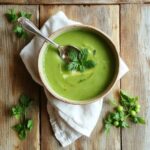 refreshing chilled pea soup
