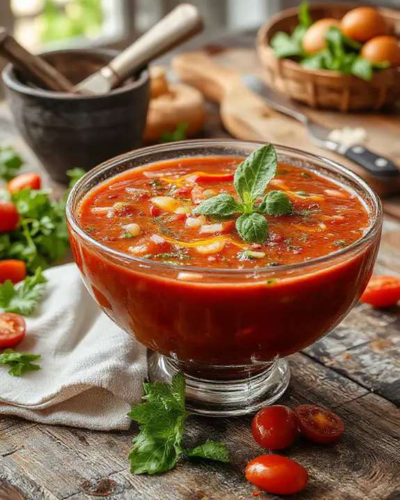 refreshing cold vegetable soup