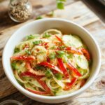 refreshing cucumber noodle salad
