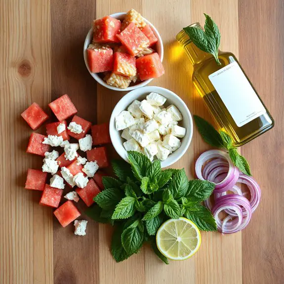 refreshing watermelon orzo salad
