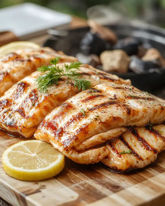salmon with mustard seasoning