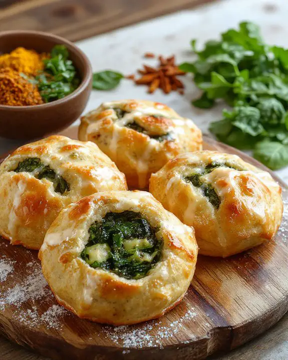 savory spinach potato pastries
