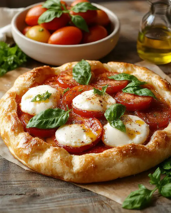 savory tomato mozzarella tart