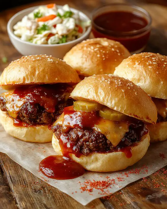 spicy bbq whiskey sliders