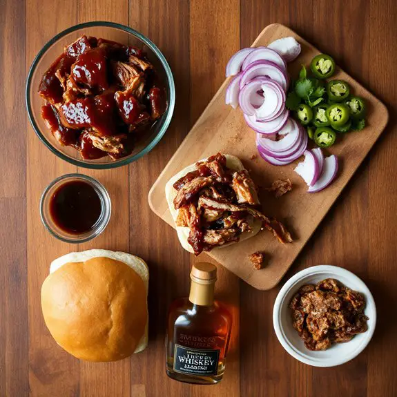 spicy whiskey bbq sliders