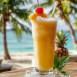 tropical coconut pineapple cocktail