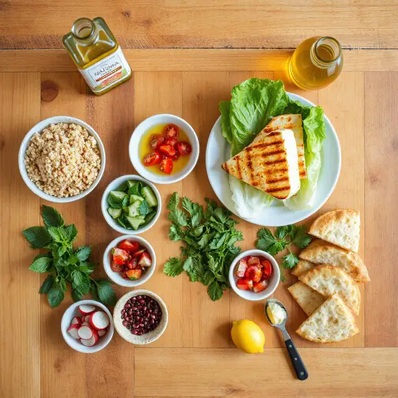 vibrant halloumi quinoa salad