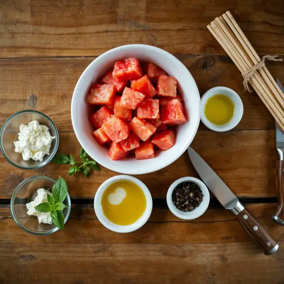 watermelon feta skewers recipe