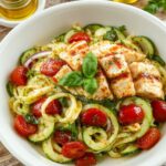 zucchini noodles with pesto