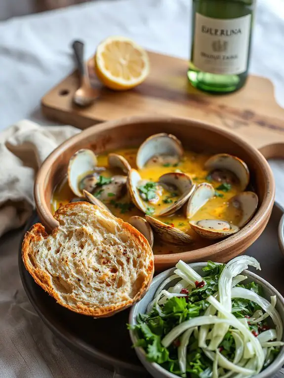 clams chorizo fennel salad