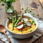creamy vegetable filled grits