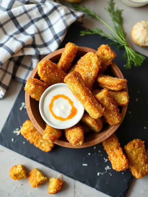 crunchy tangy pickle fries