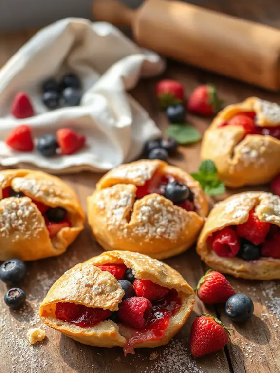 delicious desserts with berries