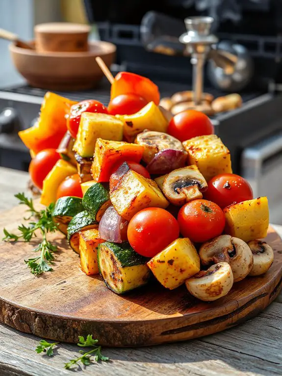 delicious grilled vegetable skewers