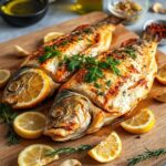 lemon chili roasted branzino