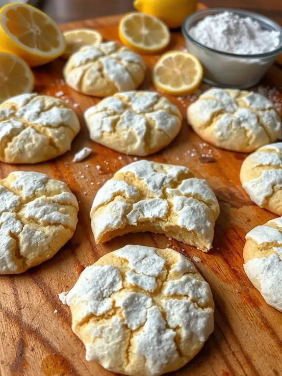 lemon flavored crinkle cookies recipe