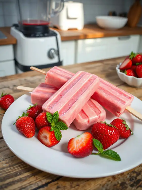 refreshing strawberry frozen delights
