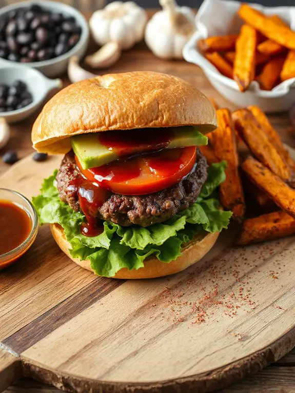 smoky bbq flavor burger