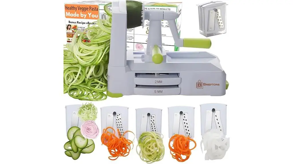 5 blade spiralizer with caddy