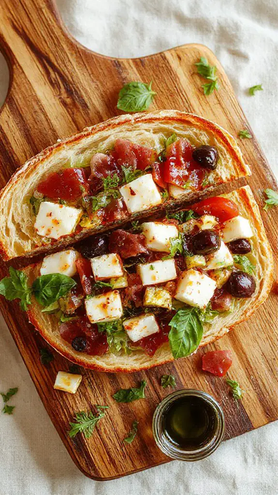 authentic italian chopped salad sandwich