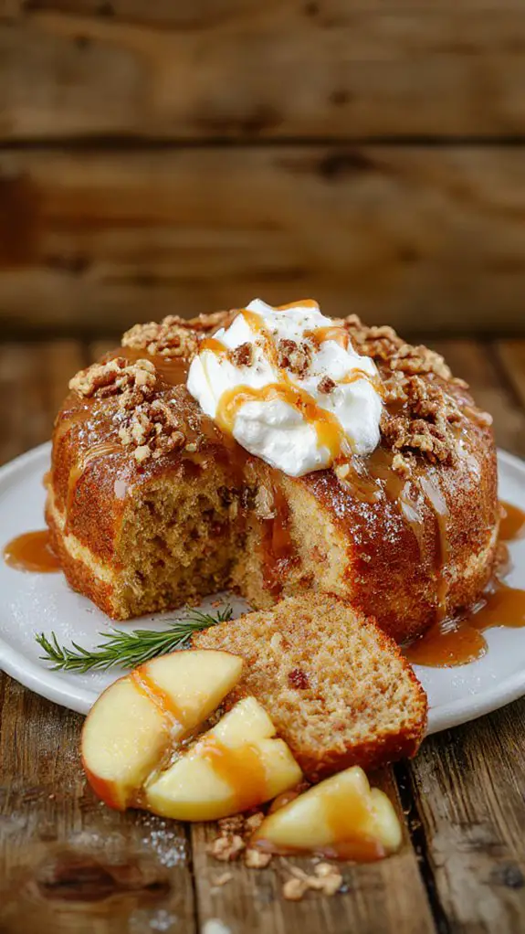 caramel apple cider cake