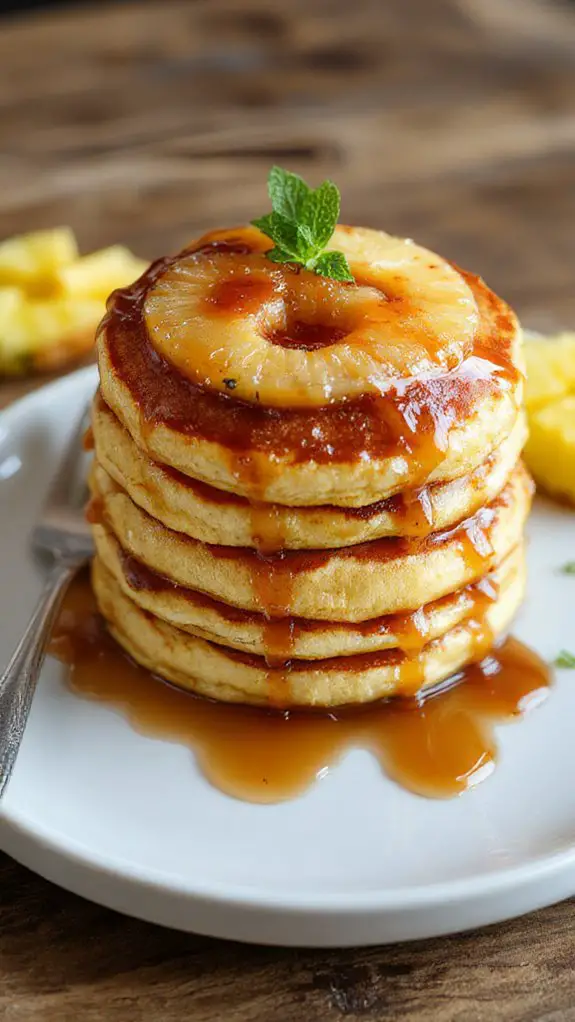 caramelized pineapple ring topping