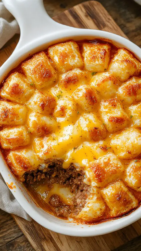 cheesy comforting tater tot casserole