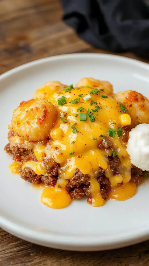 Cheesy Tater Tot Meatloaf Casserole