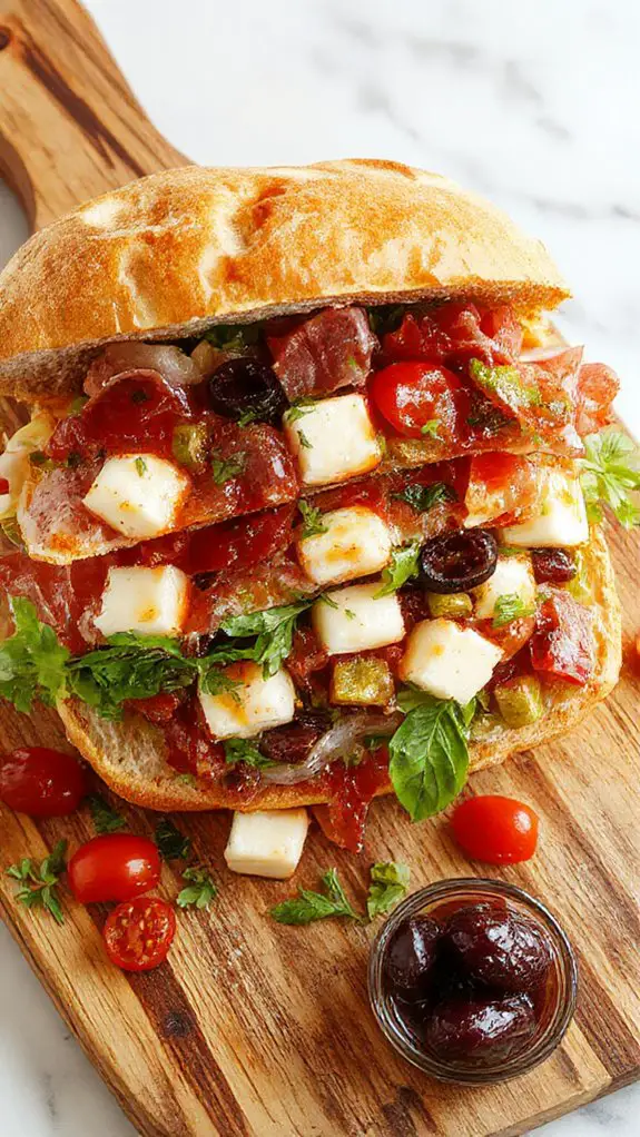 chopped italian salad sandwich