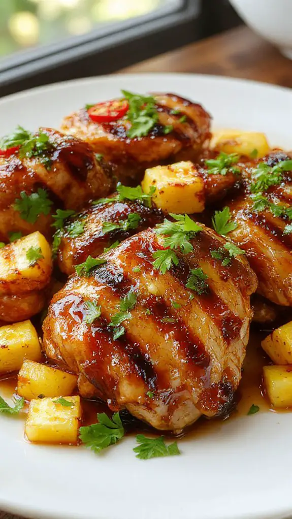 coat chicken with pineapple glaze