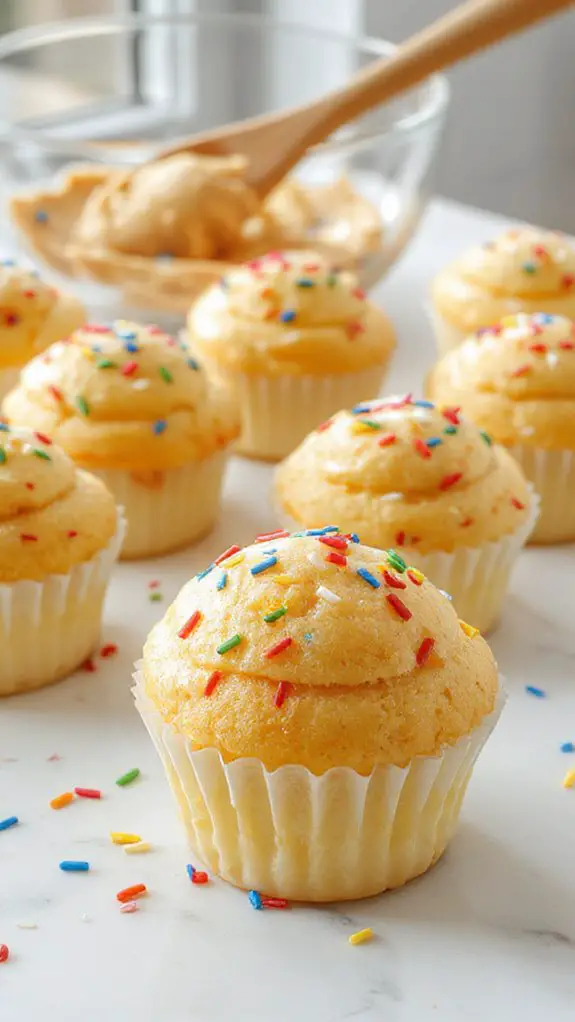 colorful cupcake decoration idea