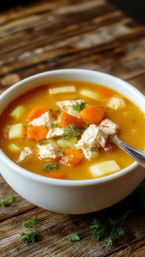 comforting homemade chicken soup