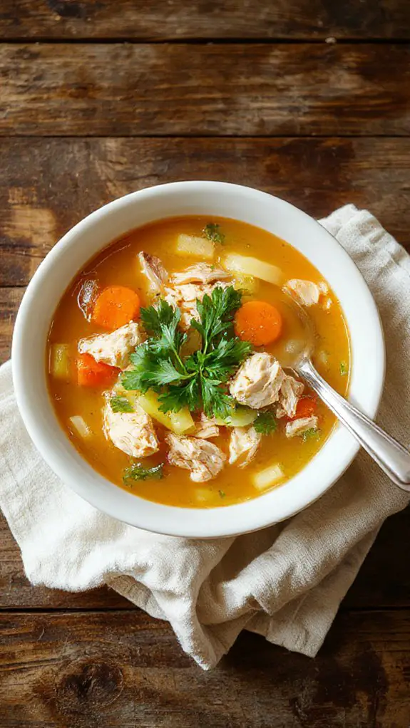 comforting homemade chicken soup