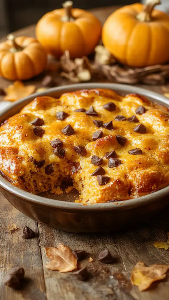 delicious pumpkin bread pudding